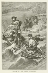 Wilhelm Tell und Conrad Baumgarten (Gravur)