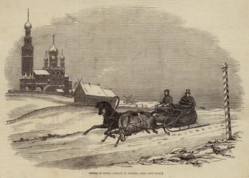 Winter in Russland (Gravur)