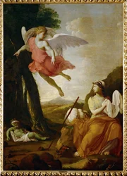 Hagar und Ismael von einem Engel gerettet