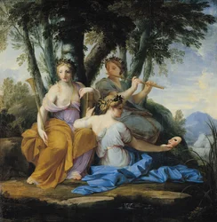 Die Musen, Clio, Euterpe und Thalia