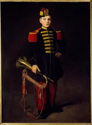 Truppenjunge (mit Trompete)