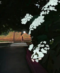 6 Uhr morgens. Regenmorgen und Jogger. Prospect Park West