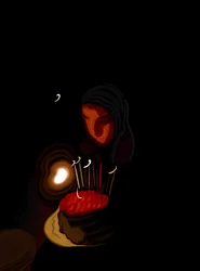 Ava bläst Kerzen aus