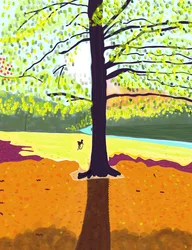 Hund, Früher Morgen, Herbst, Prospekt Park