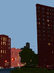 Grand Army Plaza bei Dämmerung, ca. 2020-24