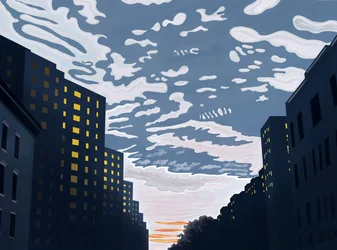 Blick nach Osten auf der 20. Straße