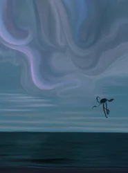 Ozean und Wolke mit Oktopus-Drachen