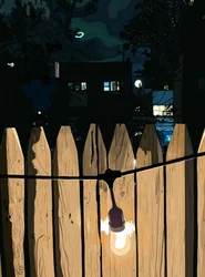 Dachterrasse bei Nacht