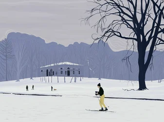 Skifahrer, Prospect Park, Brooklyn