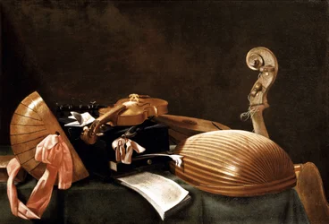 Stillleben mit Musikinstrumenten, ca. 1650