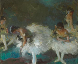 Tänzer hinter der Bühne