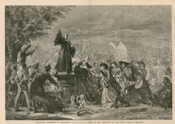 George Whitefield predigt in Moorfields, 1742 - in der Ausstellung der Royal Academy