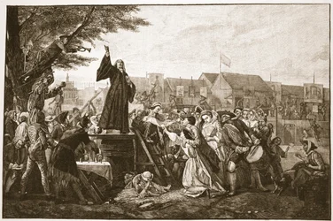 Whitefield predigt in Moorfields, Illustration aus 