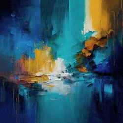 Abstrakte Ölmalerei mit dicken Pinselstrichen