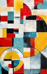 Glück der Geometrie Gelb, abstraktes Ölgemälde, Kunstdrucke online