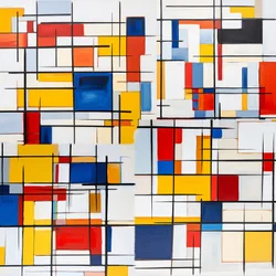 Komposition mit Rot, Blau und Gelb von Mondrian