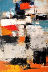 Vertikale moderne abstrakte Malerei für Wohnzimmer, Poster Drucke zum Verkauf