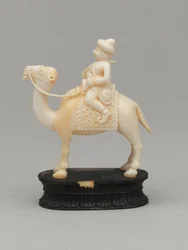 Schwarzer Springer, Schachfigur, Indien, um 1820
