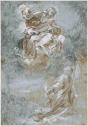 Das Wunder des heiligen Gürtels (recto), ca. 1600-1610
