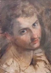 Studie für den Kopf des heiligen Judas