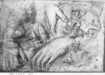 Studie von Händen für ein Porträt von Ippolito della Rovere
