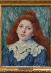 Mädchen mit weißem Kragen