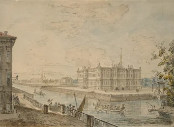 Ansicht des Michael-Palastes in Sankt Petersburg, 1799-1800