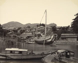 Boote im Fluss, Nagasaki