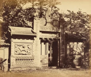 Außenansicht des Grabdepots, nahe Peking, Oktober 1860