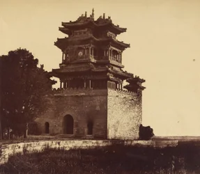 Kaiserlicher Sommerpalast vor der Verbrennung von Yuan Ming Yuan, 18. Oktober 1860