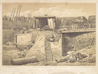 Innenraum von Nordfort Taku, am Winkel, wo die britischen Truppen eintraten