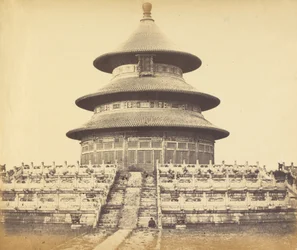 Heiliger Himmelstempel, wo der Kaiser einmal im Jahr in der chinesischen Stadt Peking opfert, Oktober