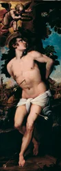 Das Martyrium des heiligen Sebastian. Gemälde von Felice Riccio genannt Brusasorzi (1539-1605)