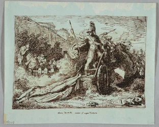 Achilles schleppt den Körper von Hector