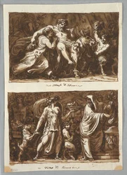 Blatt aus einem Skizzenbuch: Der Triumph des Silenus; Opfer für Bacchus, 1800–1810
