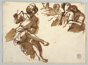 Fünf Figuren vom Parnass von Raphael Sanzio