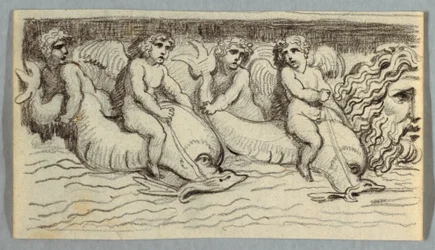 Fries mit Delfinen und Putto