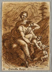 Madonna und Kind mit St. Anna und Lamm, nach Leonardo