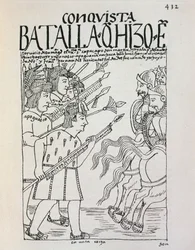 Schlacht von Cuzco: Belagerung der von den Konquistadoren besetzten Stadt durch den Inka Manco Cápac, um 1536