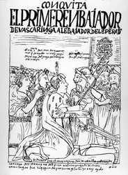 Martin de Ayala begrüßt Francisco Pizarro und Diego de Almagro