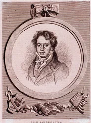 Porträt des deutschen Komponisten Ludwig van Beethoven
