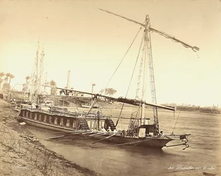 Ägyptisches Boot auf dem Nil, in Ägypten