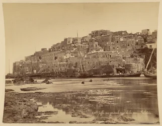 Jaffa, Gesamtansicht vom Meer aus, Palästina