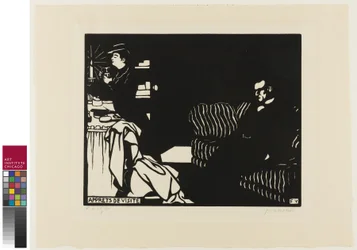 Vorbereitung auf einen Besuch, Tafel acht aus Intimitäten, 1898