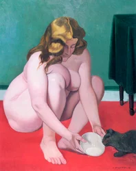 Frau mit einer Katze, 1919