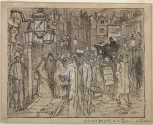 Straßenszene in London, 1879