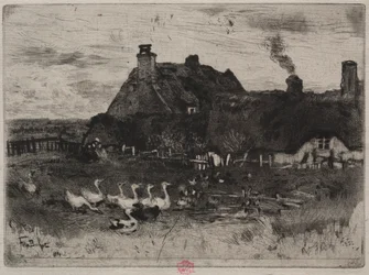 Die kleinen strohgedeckten Hütten, 1878