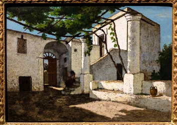 Hof eines Hauses in Capri