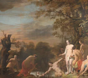 Die Tochter des Pharao entdeckt Moses im Schilfkorb