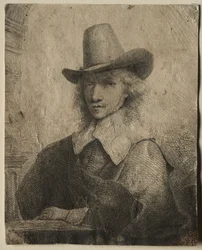 Porträt eines Mannes mit hohem Hut, 1642-1651